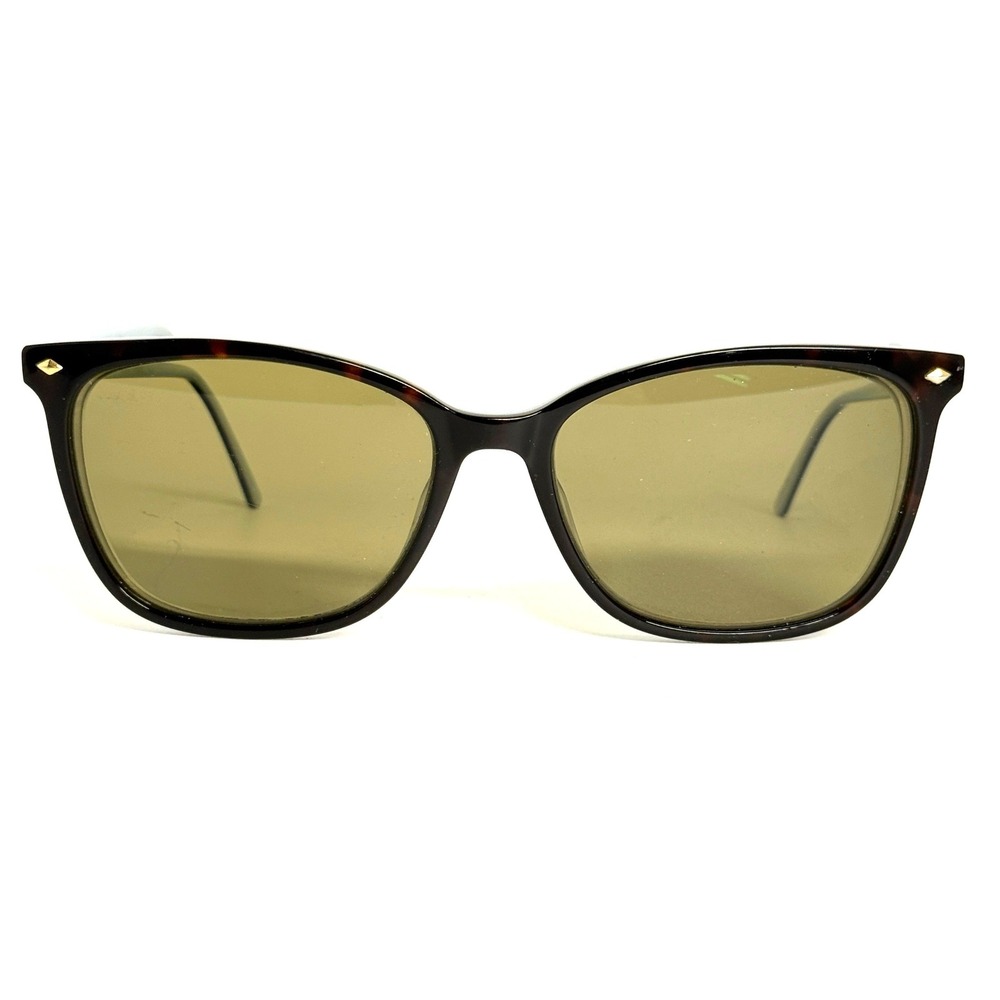 Via Spiga Women Brown Tortoise Blue Square Sunglasses 150-S 550 Studded Temple